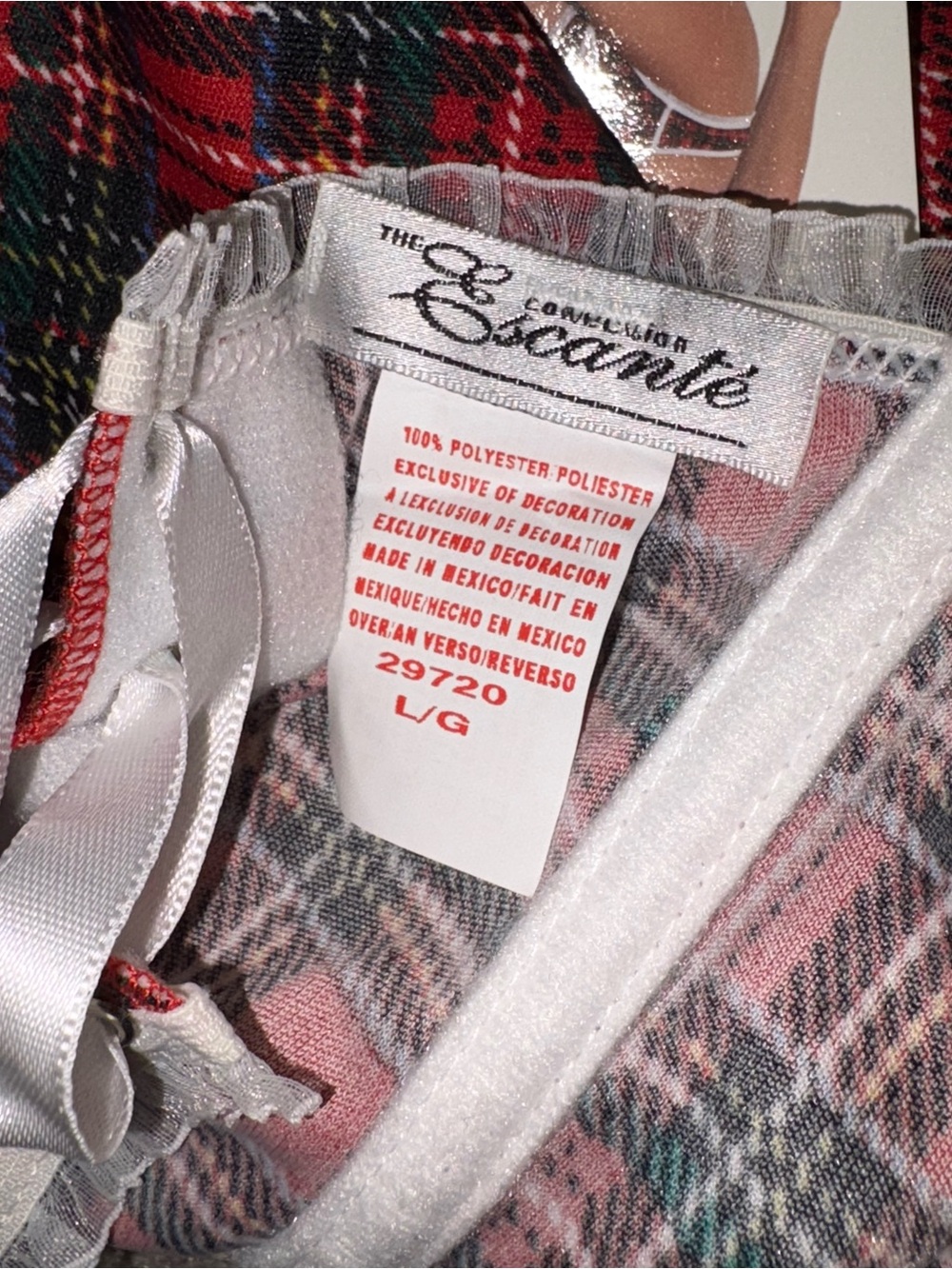 Vintage Escante plaid Corset Bustier Y2K 00’s Preppy Size Large NWT - Picture 7 of 9